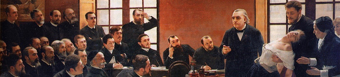 FIGURE 4 - UNE LEÇON CLINIQUE À LA SALPÉTRIÊRE - ANDRÉ BROUILLET. 1887 - copie (1)
